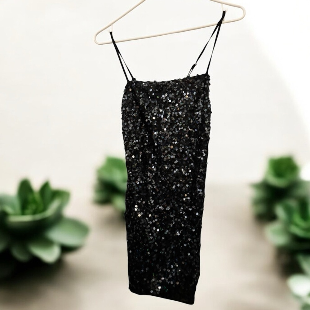 Wild fable nwt Black Sequin Midi Dress